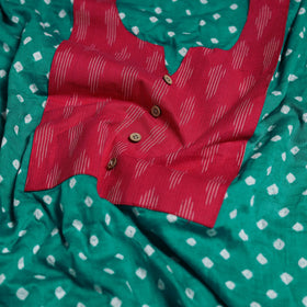 Bandhani patchwork cotton unstitched kurta material (3m) 27