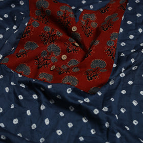 Bandhani patchwork cotton unstitched kurta material (3m) 29