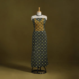 Bandhani patchwork cotton unstitched kurta material (3m) 30