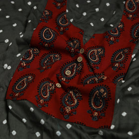 Bandhani patchwork cotton unstitched kurta material (3m) 31