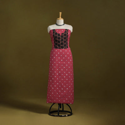 Bandhani patchwork cotton unstitched kurta material (3m) 32