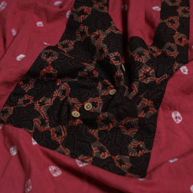 Bandhani patchwork cotton unstitched kurta material (3m) 32