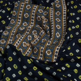 Bandhani patchwork cotton unstitched kurta material (3m) 34