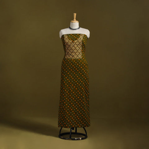 Bandhani patchwork cotton unstitched kurta material (3m) 36