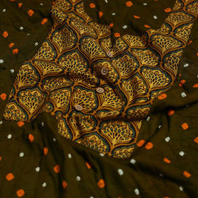 Bandhani patchwork cotton unstitched kurta material (3m) 36