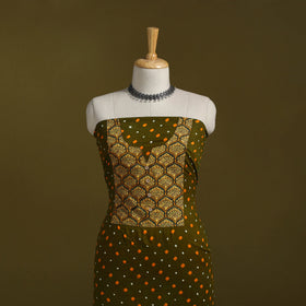 Bandhani patchwork cotton unstitched kurta material (3m) 36