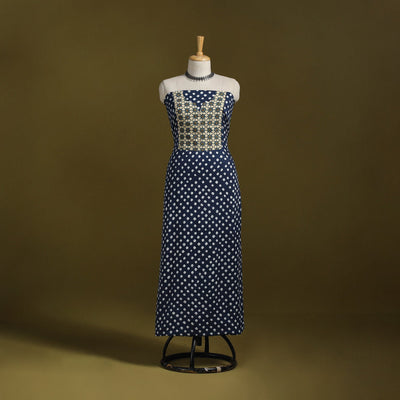 Bandhani patchwork cotton unstitched kurta material (3m) 38