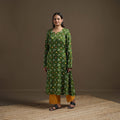 Bandhani tie-dye cotton a-line kurta for women 01