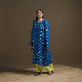 Bandhani tie-dye cotton a-line kurta for women 03