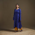 Bandhani tie-dye cotton a-line kurta for women 04