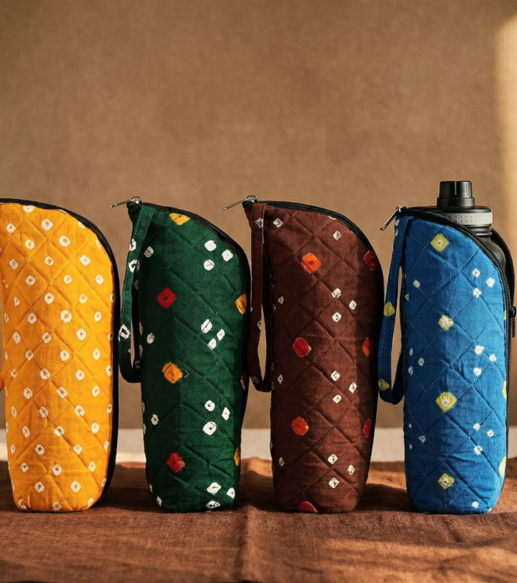 Bandhani Bottle Covers