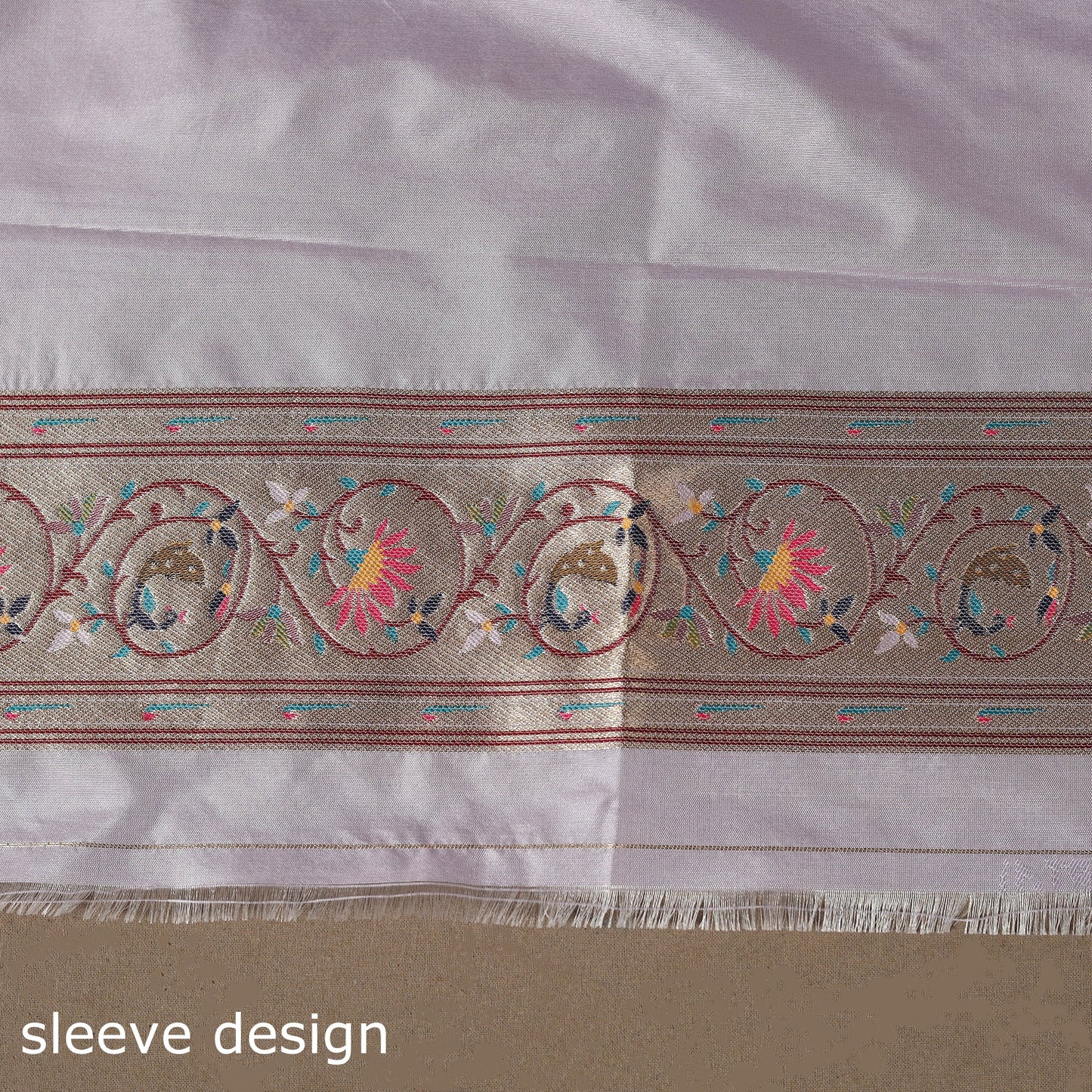 Bangalore silk paithani 3pc unstitched dress material 01