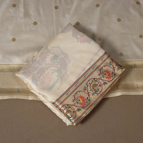 Bangalore silk paithani 3pc unstitched dress material 02