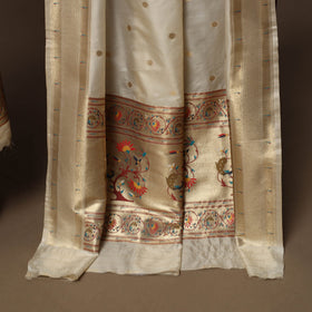 Bangalore silk paithani 3pc unstitched dress material 02