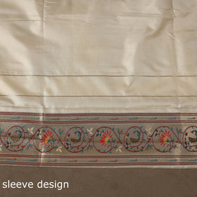 Bangalore silk paithani 3pc unstitched dress material 02