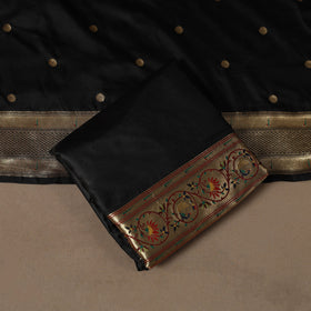 Bangalore silk paithani 3pc unstitched dress material 03