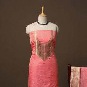 Bangalore silk paithani 3pc unstitched dress material 04