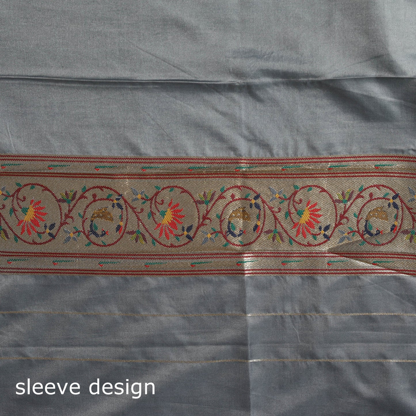 Bangalore silk paithani 3pc unstitched dress material 05