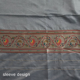 Bangalore silk paithani 3pc unstitched dress material 05