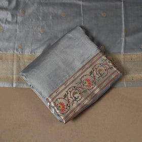 Bangalore silk paithani 3pc unstitched dress material 05