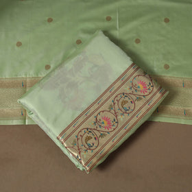 Bangalore silk paithani 3pc unstitched dress material 06