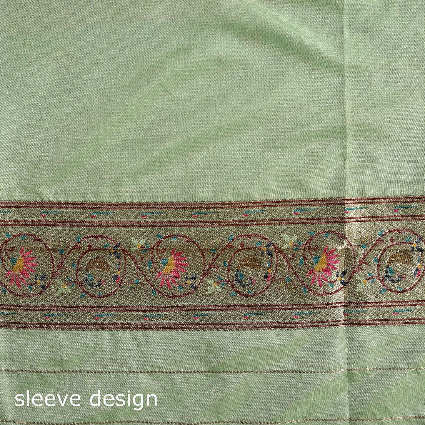 Bangalore silk paithani 3pc unstitched dress material 06