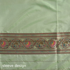 Bangalore silk paithani 3pc unstitched dress material 06