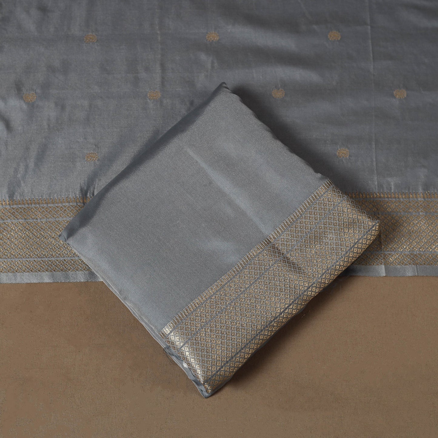 Bangalore silk paithani 3pc unstitched dress material 08