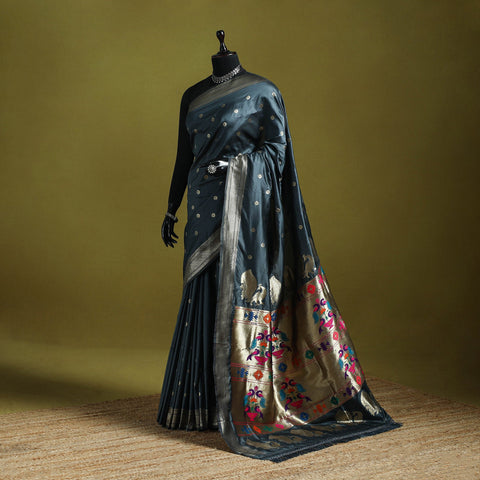 Bangalore silk paithani saree 09 - handcrafted