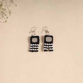 Banjara embroidery mirror & bead work handmade earrings 05