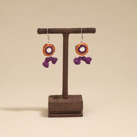 Banjara embroidery mirror work handmade earrings 05