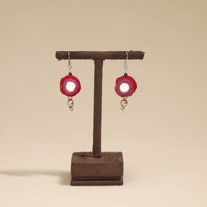Banjara embroidery mirror work handmade earrings 08