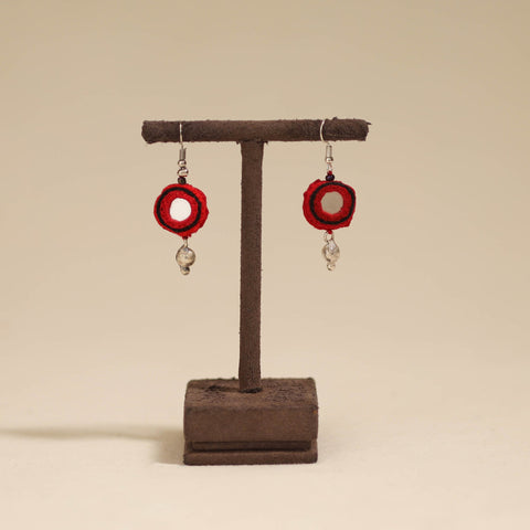 Banjara embroidery mirror work handmade earrings 09