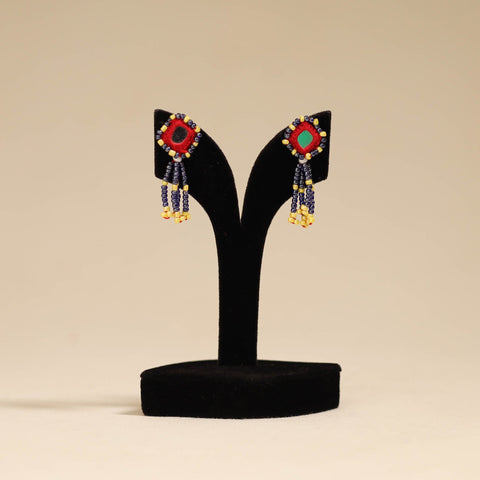 Banjara embroidery mirror work handmade earrings 12