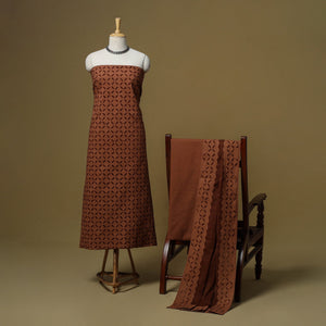 Barmer applique cut work cotton 3pc unstitched dress