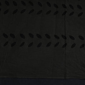 Black - 3pc Cut Work Cotton Barmer Applique Dress Material 01