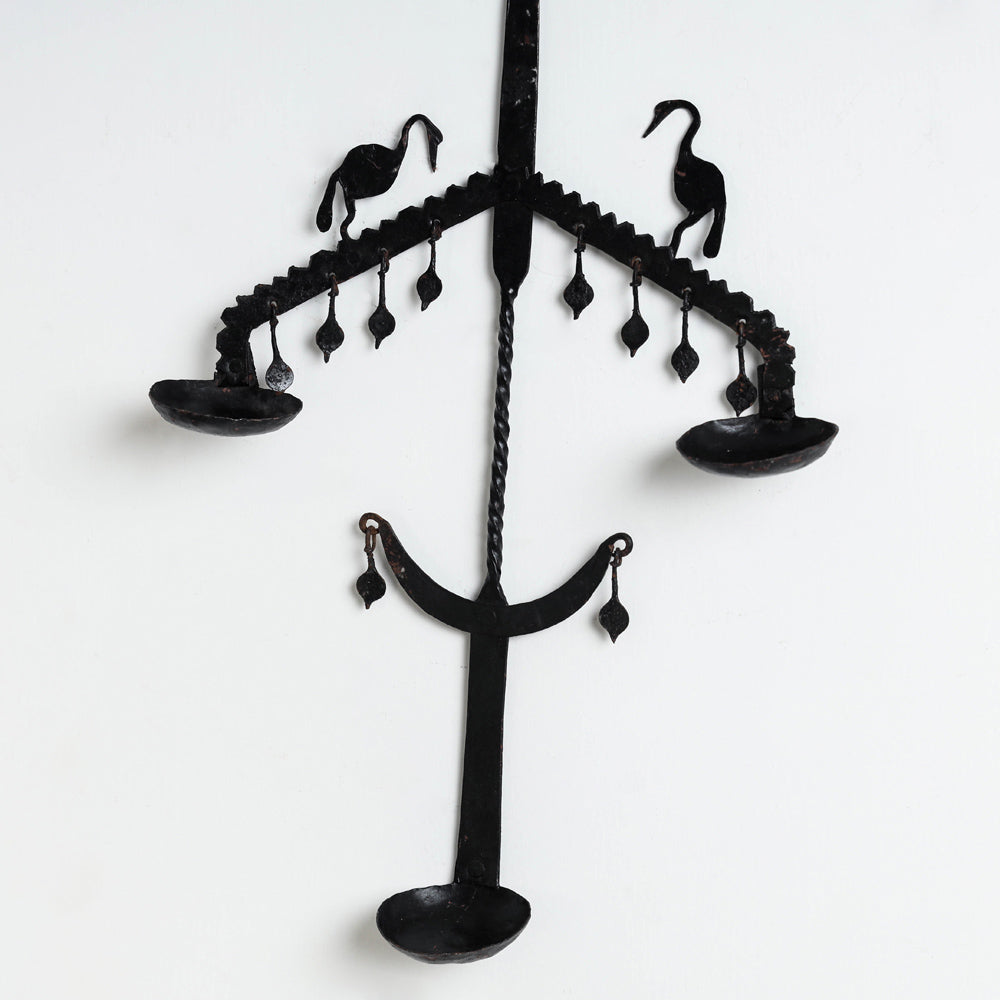 Deer - Bastar Tribal Wrought Iron Diya / Candle Stand Online in India 