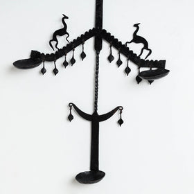 Deer - Bastar Tribal Wrought Iron Diya / Candle Stand Online in India 
