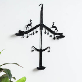 Deer - Bastar Tribal Wrought Iron Diya / Candle Stand Online in India 
