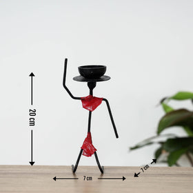 Bastar Tribal Wrought Iron Candle Stand Online in India 