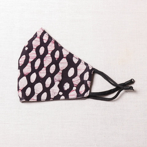  Herb Pocket Batik Printed Cotton 3 Layer Snug Fit Face Cover 