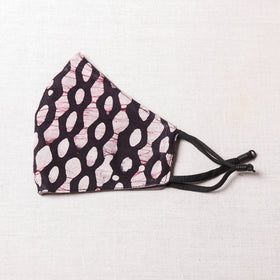  Herb Pocket Batik Printed Cotton 3 Layer Snug Fit Face Cover 