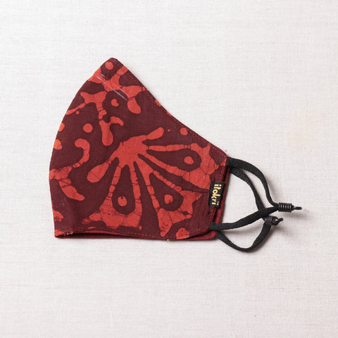  Herb Pocket Batik Printed Cotton 3 Layer Snug Fit Face Cover 