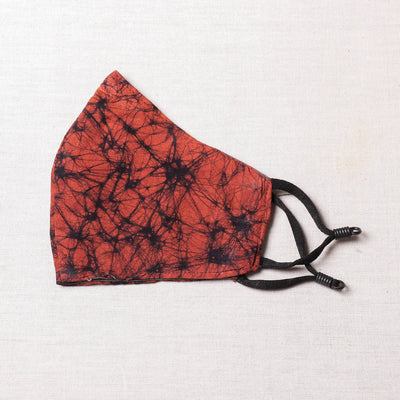  Herb Pocket Batik Printed Cotton 3 Layer Snug Fit Face Cover 