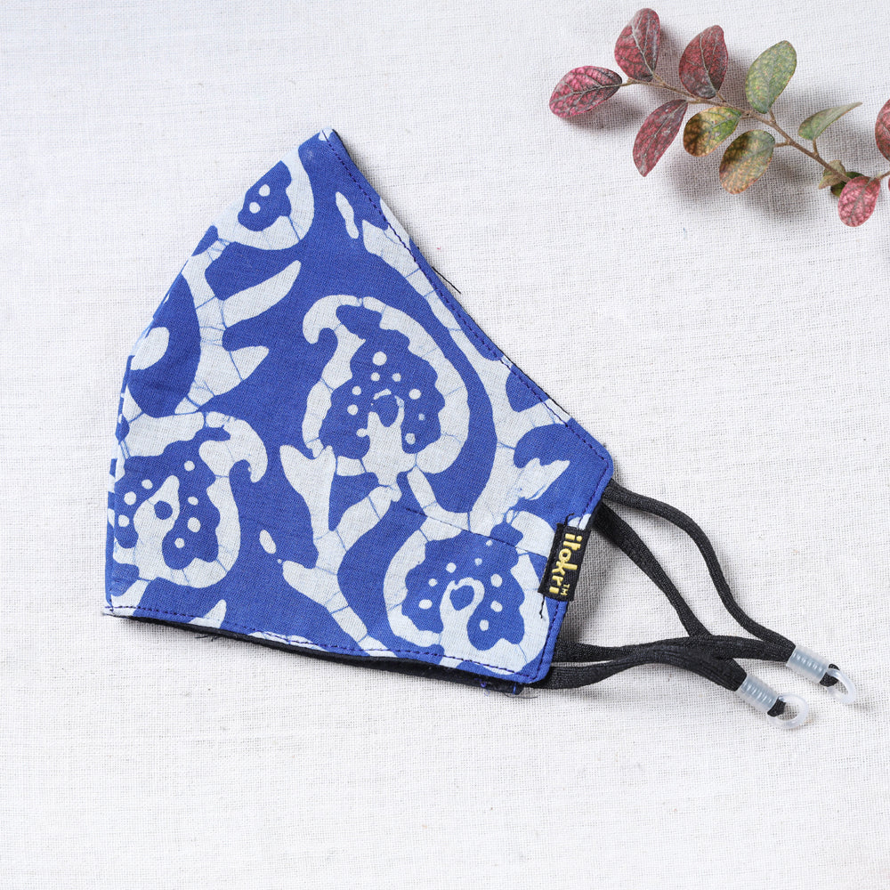  Batik Block Print Cotton 3 Layer Snug Fit Face Cover 