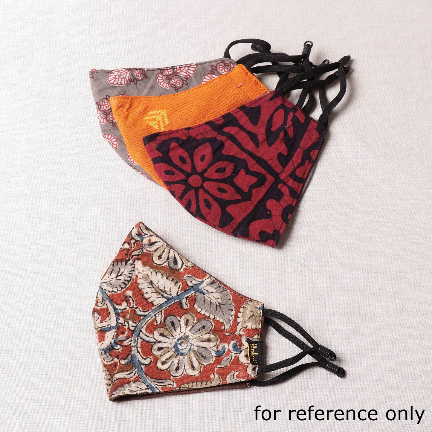  Herb Pocket Batik Printed Cotton 3 Layer Snug Fit Face Cover 