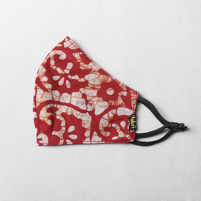  Batik Block Printed Cotton 3 Layer Snug Fit Face Cover 