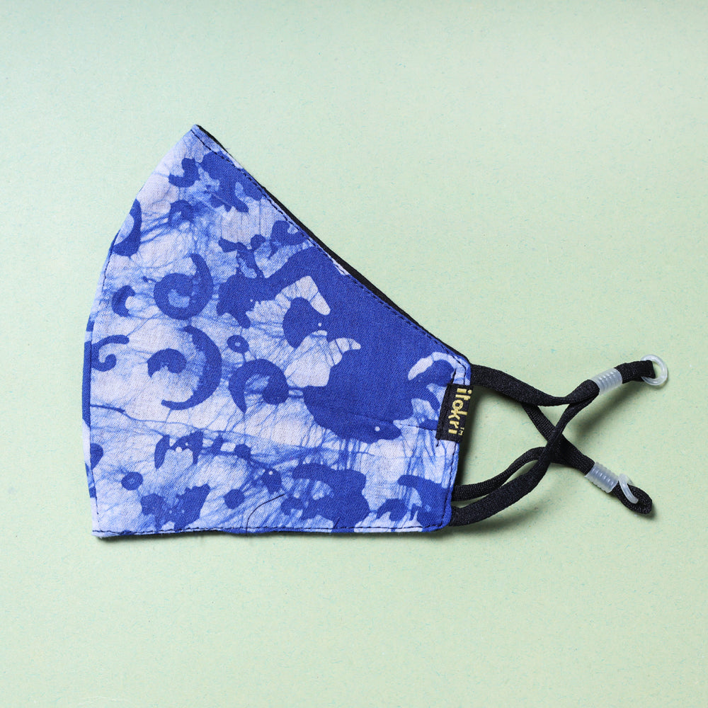  Batik Printed Cotton 3 Layer Snug Fit Face Cover 