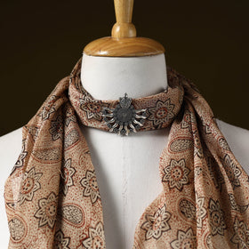 Kalamkari chanderi silk pendant necklace scarf 16