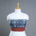 Blue - cotton pipad blouse piece 133 - handcrafted